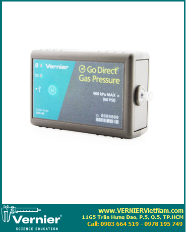 GDX-GP /Cảm biến Áp Suất khí Gas (có kết nối Bluettoh hoặc USB)  [Go Direct® Gas Pressure Sensor [GDX-GP] hiệu VERNIER 