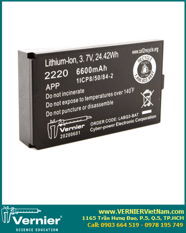 LQ3-BAT, Pin lithium-ion dung lượng cao thay pin LabQuest 3 LabQuest® 3 Battery [LQ3-BAT] 