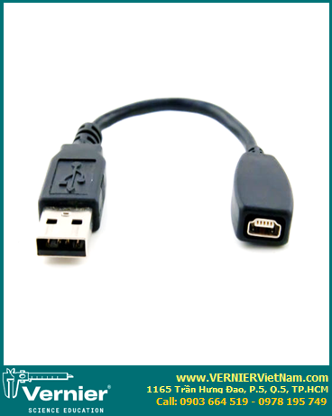 MINI-USB /Cáp để EasyTemp, EasyLink kết nối Computer thu dữ liệu bằng Logger Pro /Logger Lite [ Easy to Go! Adapter [MINI-USB]