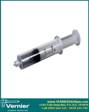 PS-SYR, Ống tiêm nhựa 20mL  có đầu nối Luer-Lock [Plastic Syringe - Single Unit [PS-SYR] hiệu VERNIER 